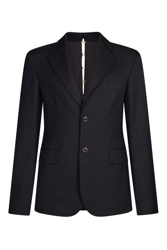 Classic Stripe Single Breast Tailored Jacket